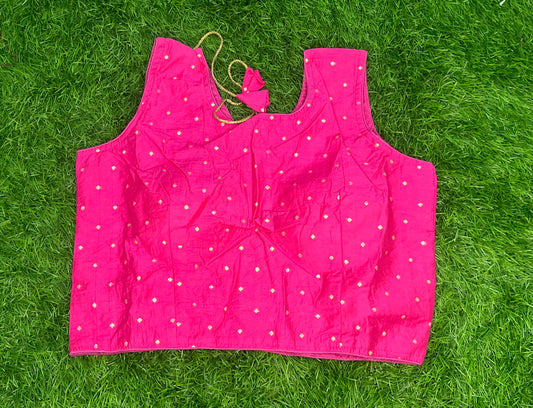 Pink with golden dots