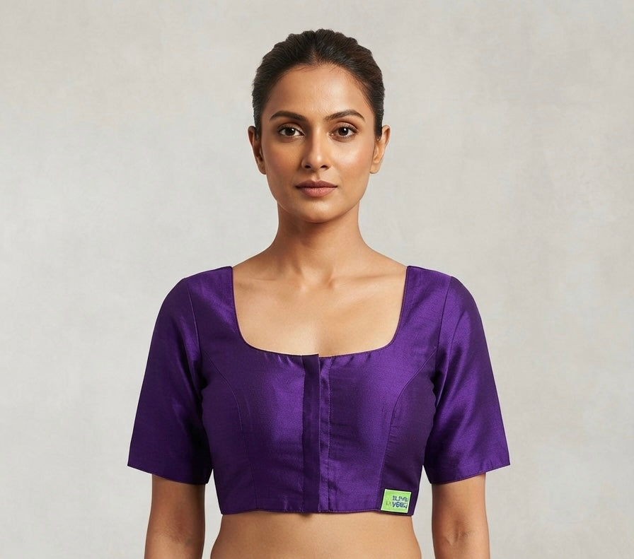 Designer Plain Silk Blouse 👚 (36 size 🌼