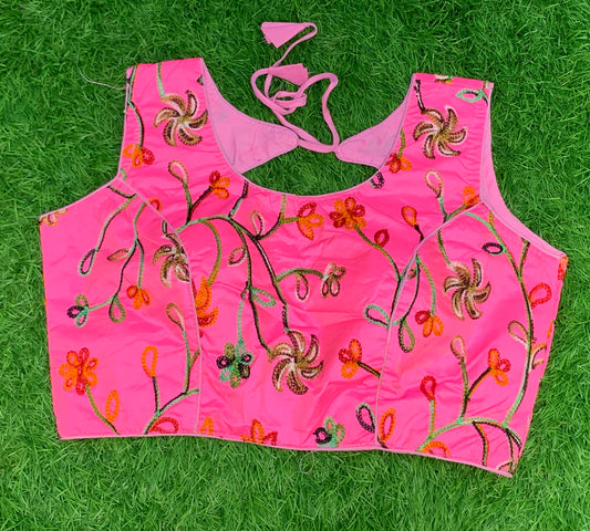 Pink blouse with hands