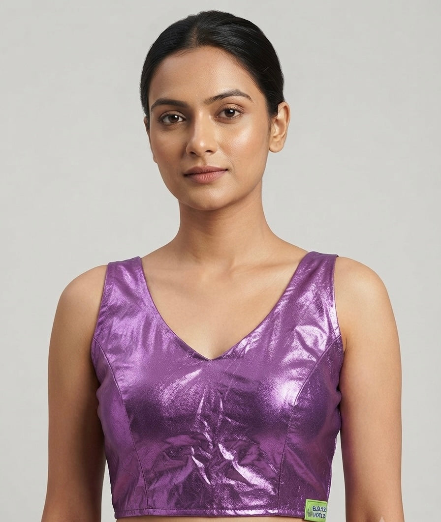Fancy shimmer shiny ✨ Blouse 👚 with short hands ✨