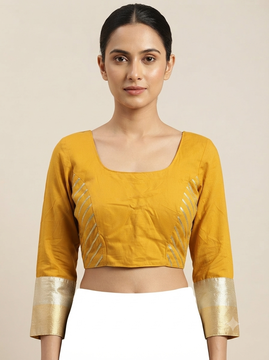 Gota Patti Classic Blouse 👚 full hands yellow ✨