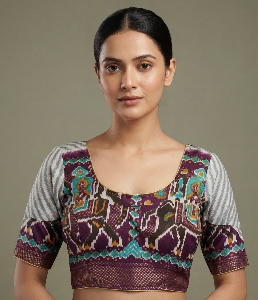Elephant printed Blouse 👚 with hands
