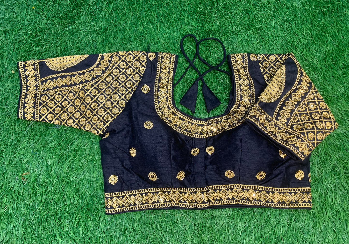 Black designer blouse