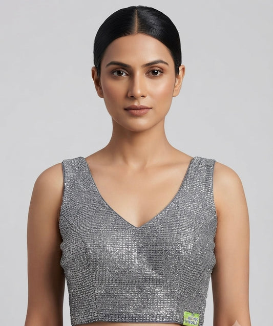 Fancy shimmer Blouse 👚 with hands ✨