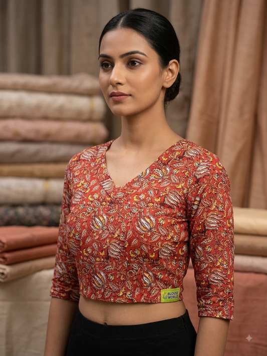 Kalamkari stretchable blouse 👚(xxlsize
