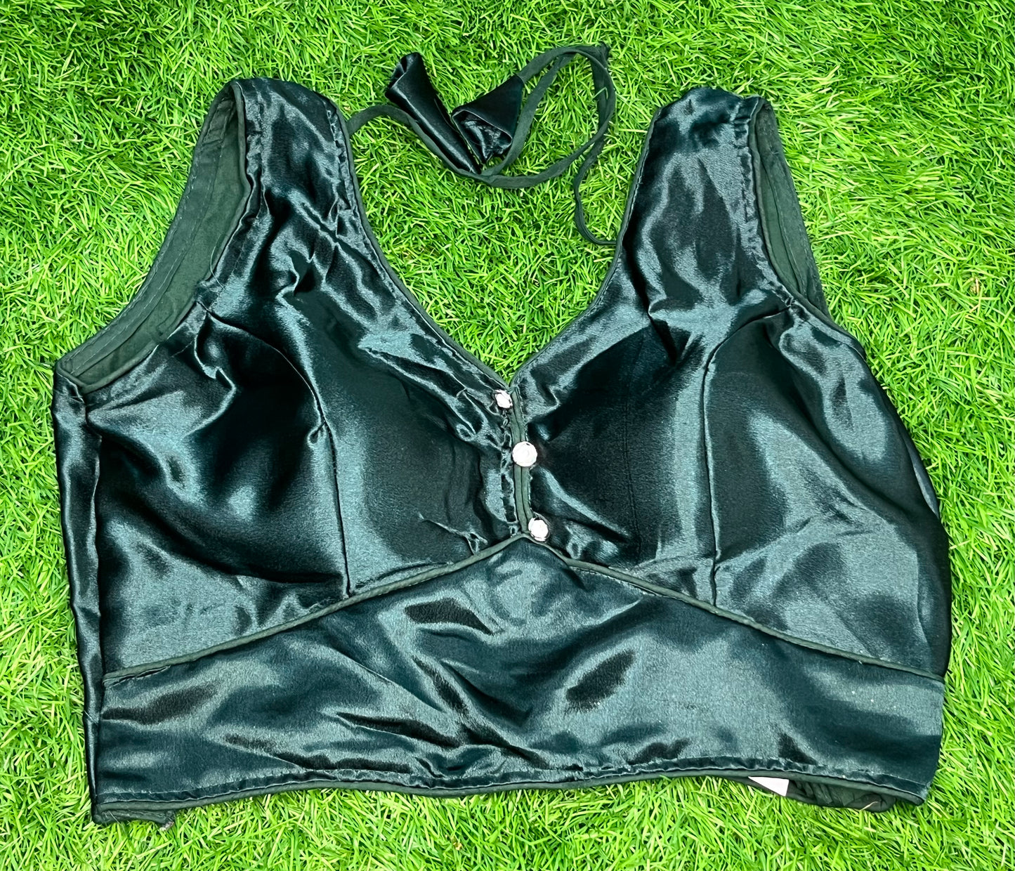 Plain bottle green with hands