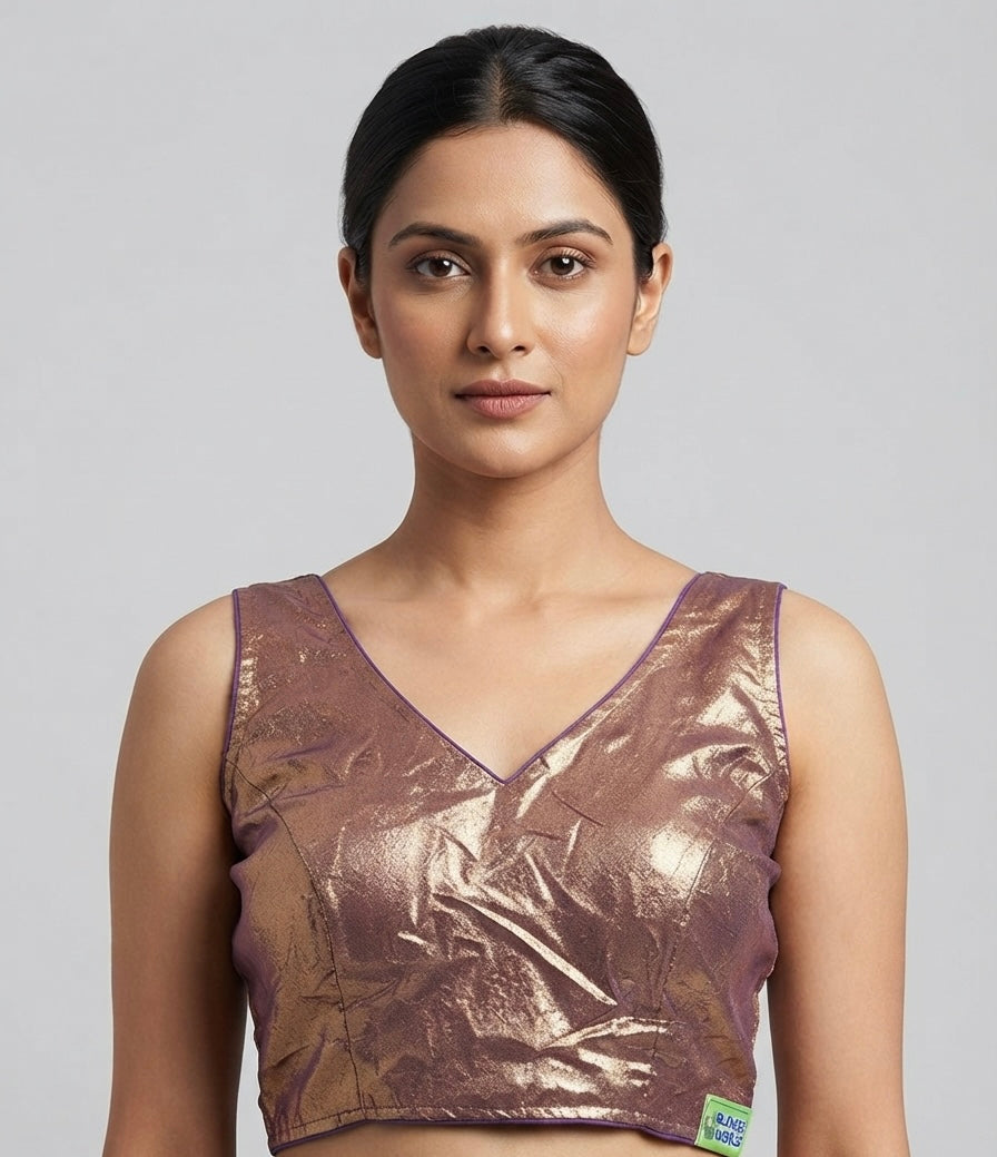 Fancy shimmer shiny ✨ Blouse 👚 with short hands ✨
