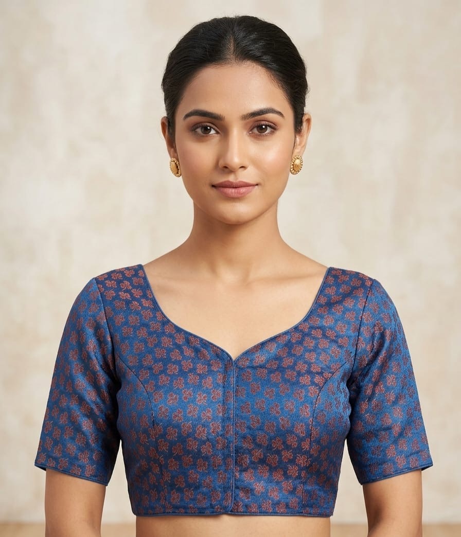 Blue printed Blouse 👚 with hands