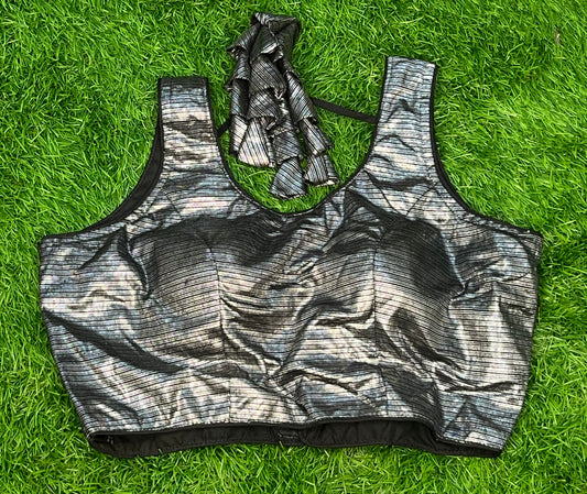 Black base silver lines with hands