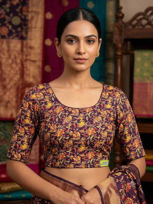 Kalamkari stretchable blouse 👚(xxlsize