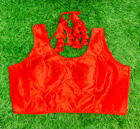 Plain red blouse