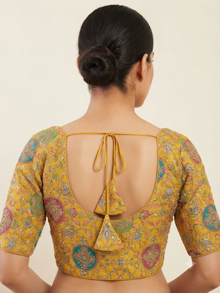 Fancy embroidery Blouse 👚 with sleeves