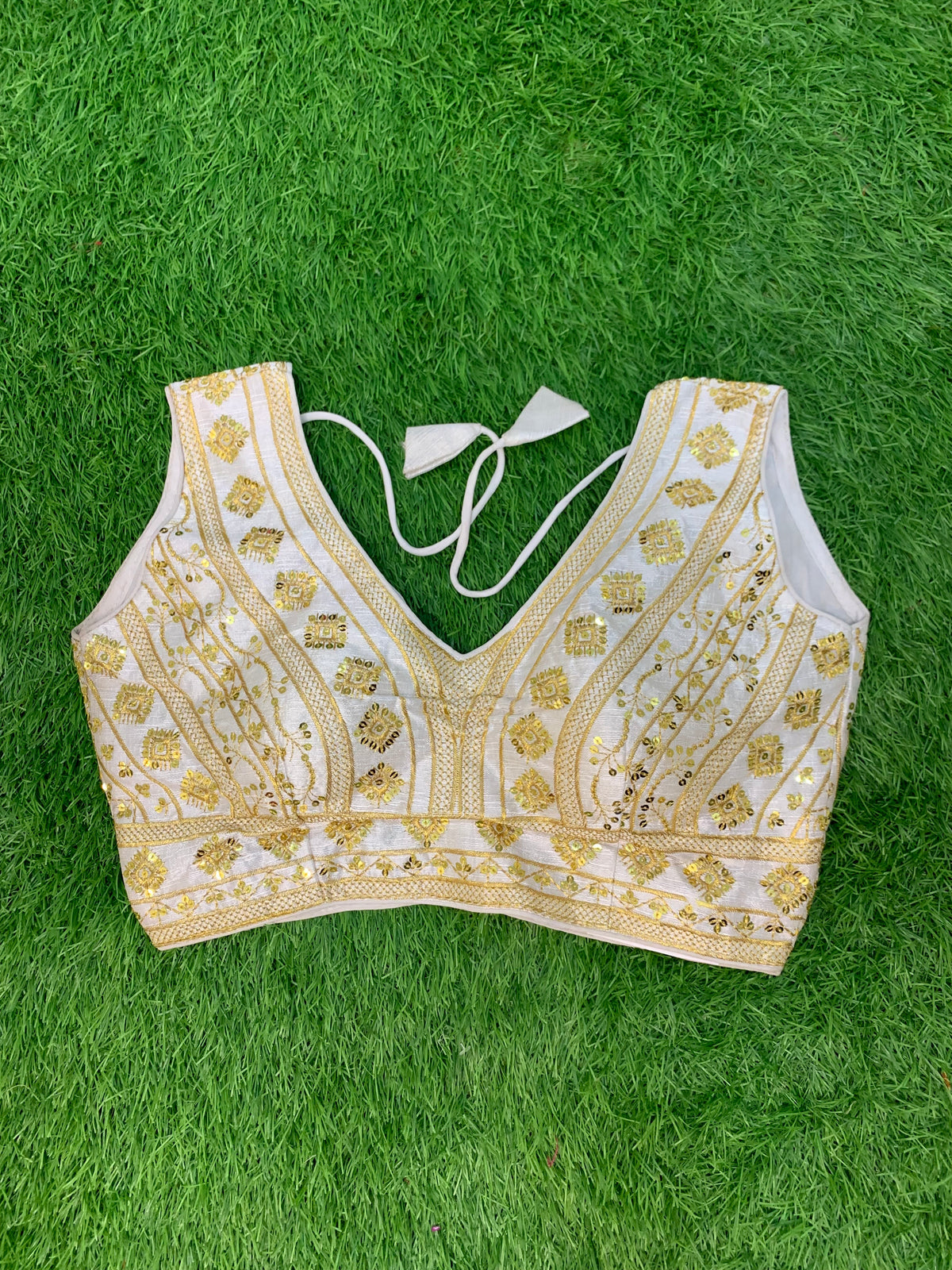 Designer vneck blouse