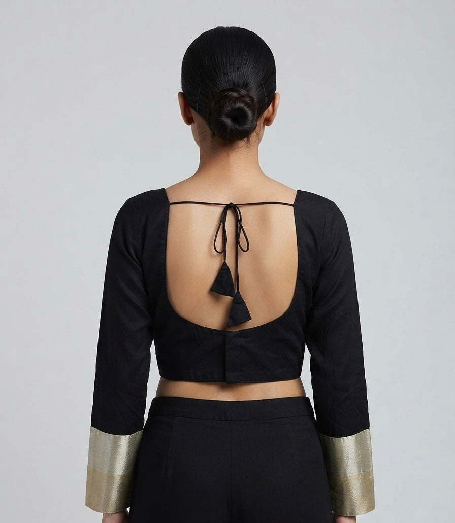 Navratri gota patti work Blouse 👚 full hands ✨black