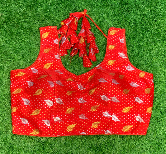 Red with hands blouse