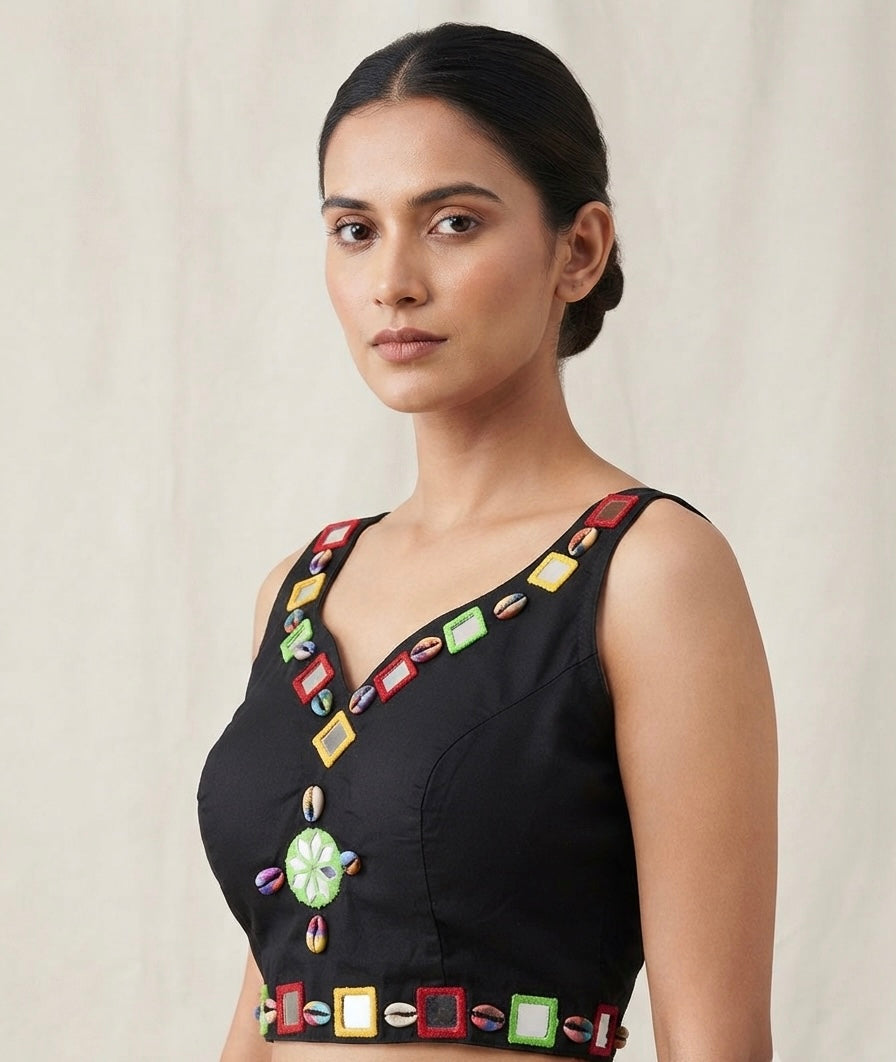 Navratri mirror 🪞 work Blouse 👚 with sleeves