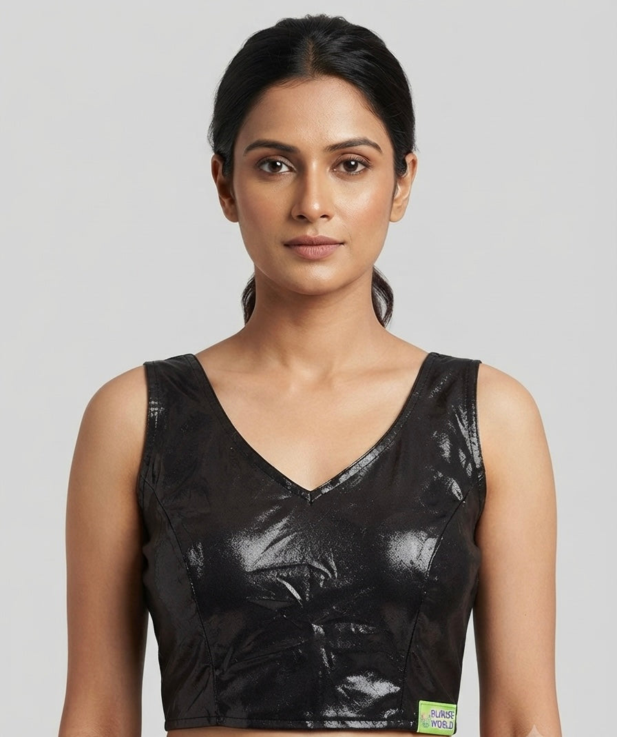 Fancy shimmer shiny ✨ Blouse 👚 with short hands ✨