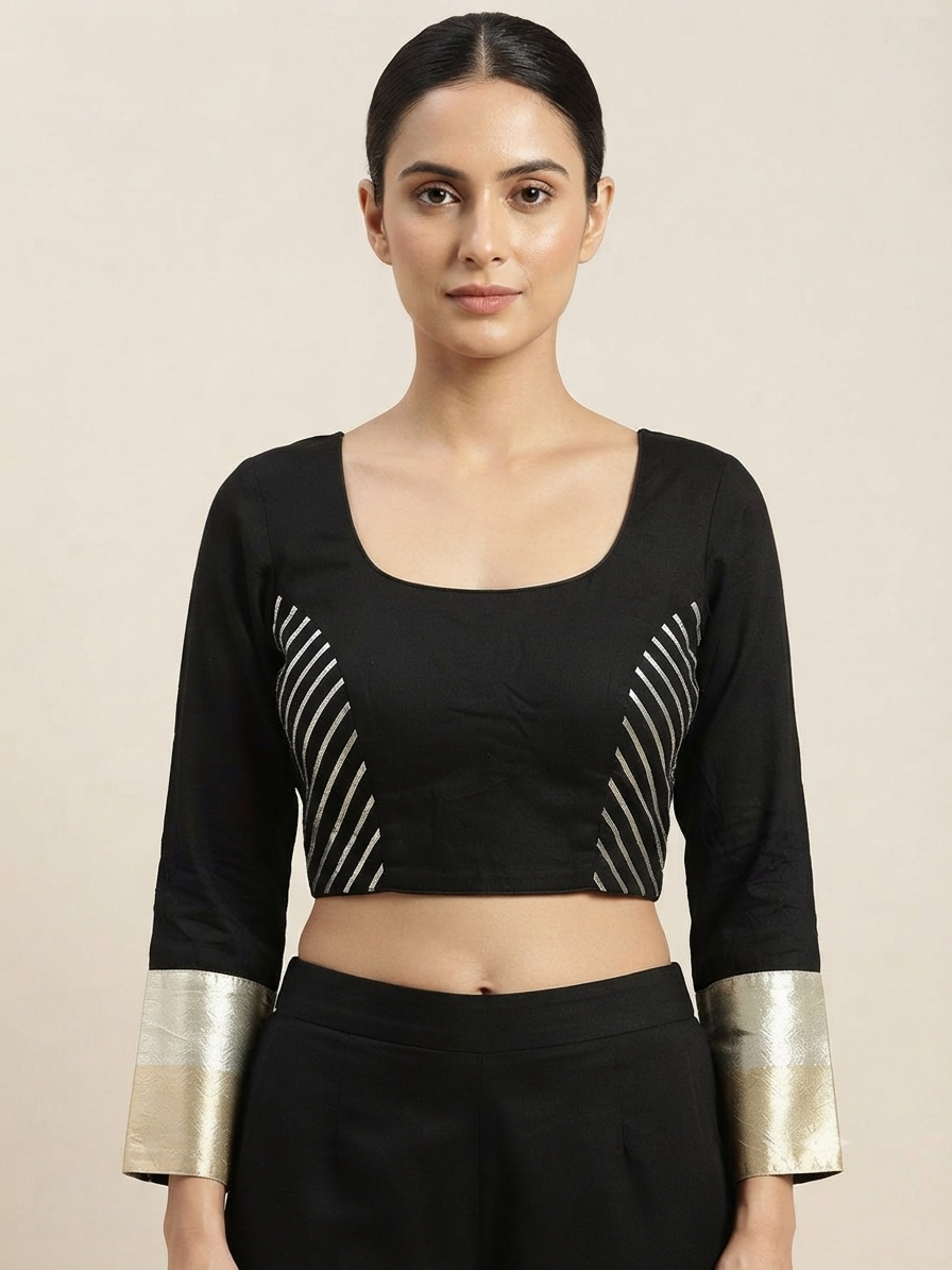 Navratri gota patti work Blouse 👚 full hands ✨black