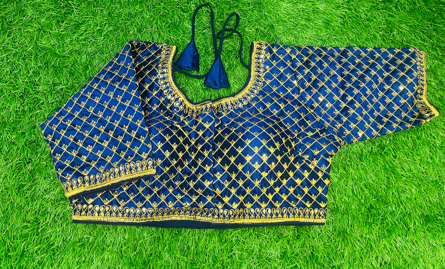 Navy blouse work blouse