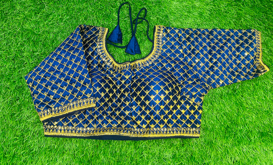 Navy blouse work blouse