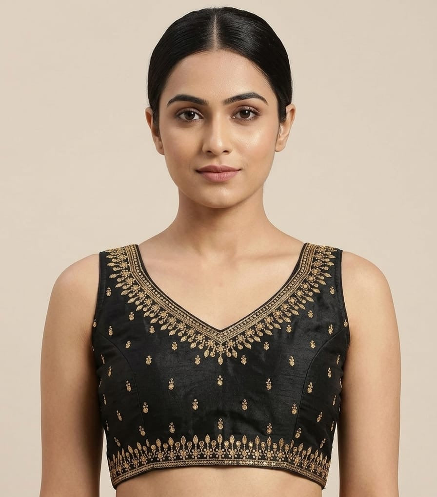 Black embroidery work Blouse 👚 with hands