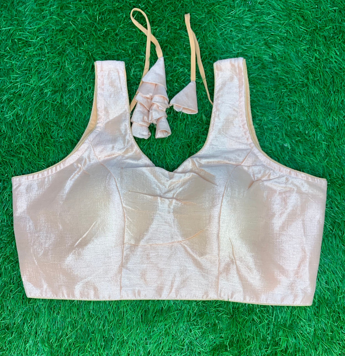 Peach plain blouse