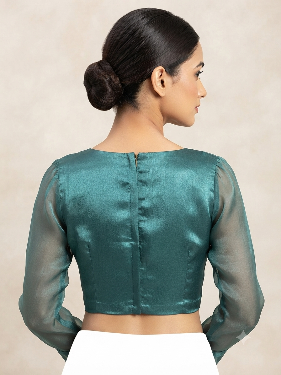 Premium silk puff hands full sleeve Blouse 👚