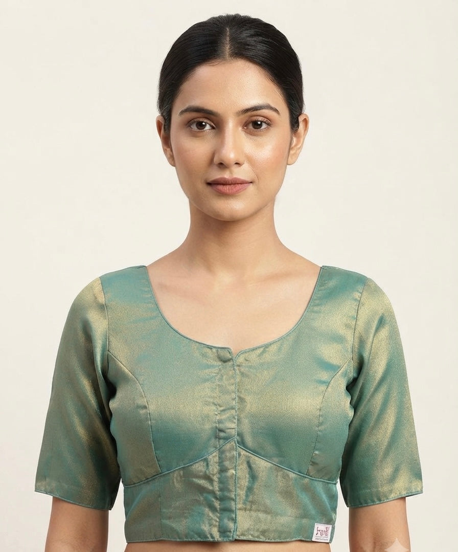 Tissue Grace U-neck Blouse 👚 elbow hands