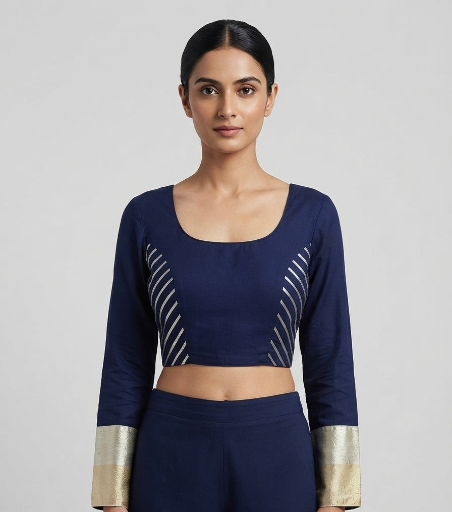 Full hands Navratri Blouse 👚 navy blue✨