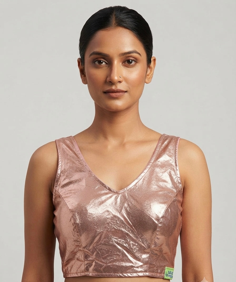 Fancy shimmer shiny ✨ Blouse 👚 with short hands ✨