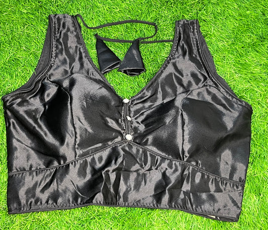 Black with hands shiny cloth