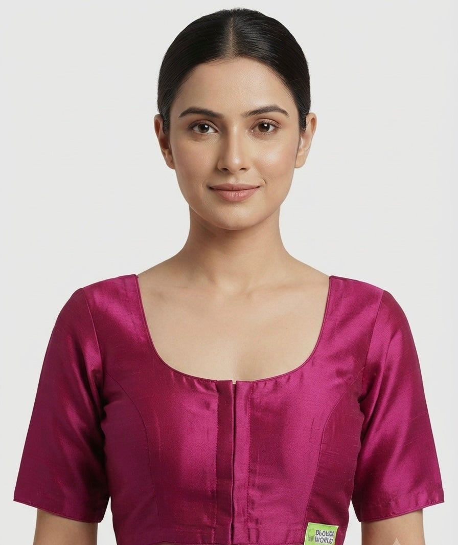 Designer Plain Silk Blouse 👚 (36 size 🌼