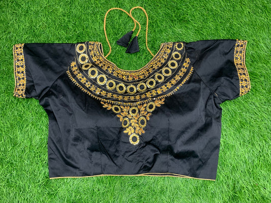 Maharani neck black blouse