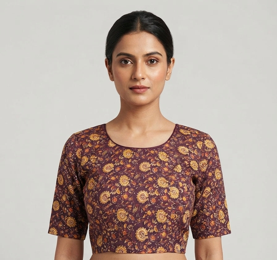 Kalamkari printed Blouse stretchable
