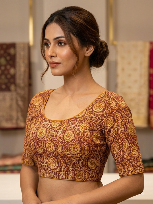 Kalamkari stretchable blouse 👚(xxlsize
