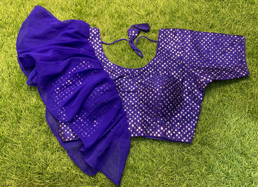 Royal blue fancy blouse 👚
