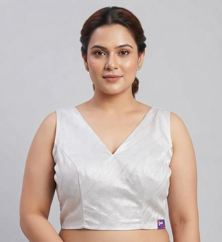 Silver Pearl Shine Blouse 👚 with hands ✨plus size