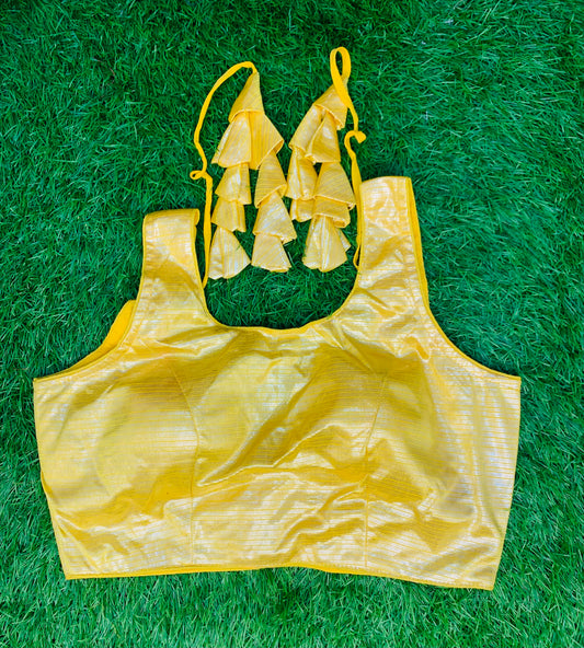 Yellow silver blouse
