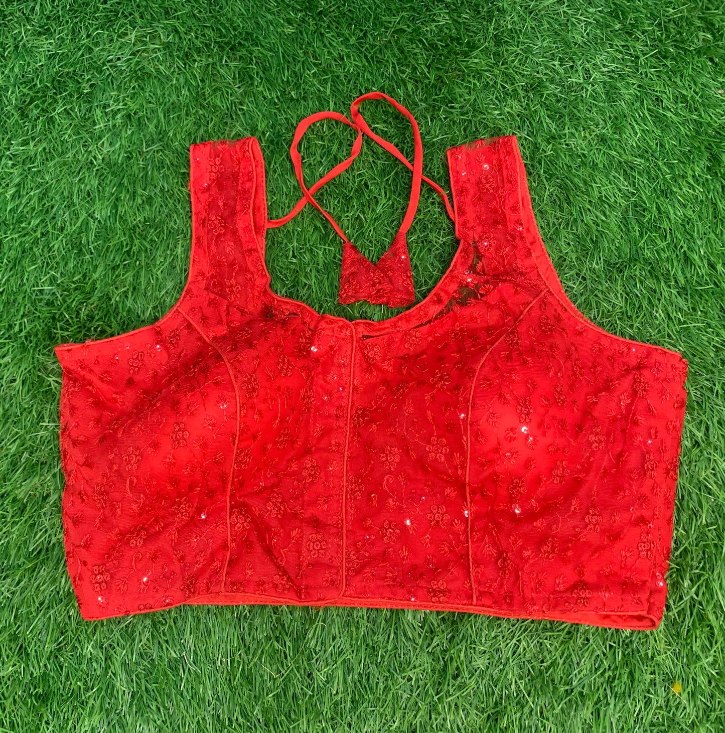 Red blouse