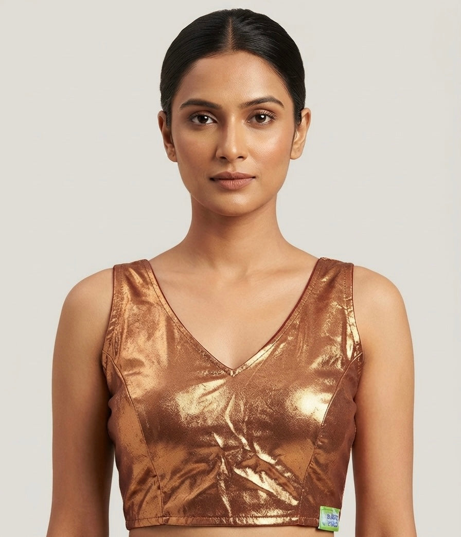 Fancy shimmer shiny ✨ Blouse 👚 with short hands ✨