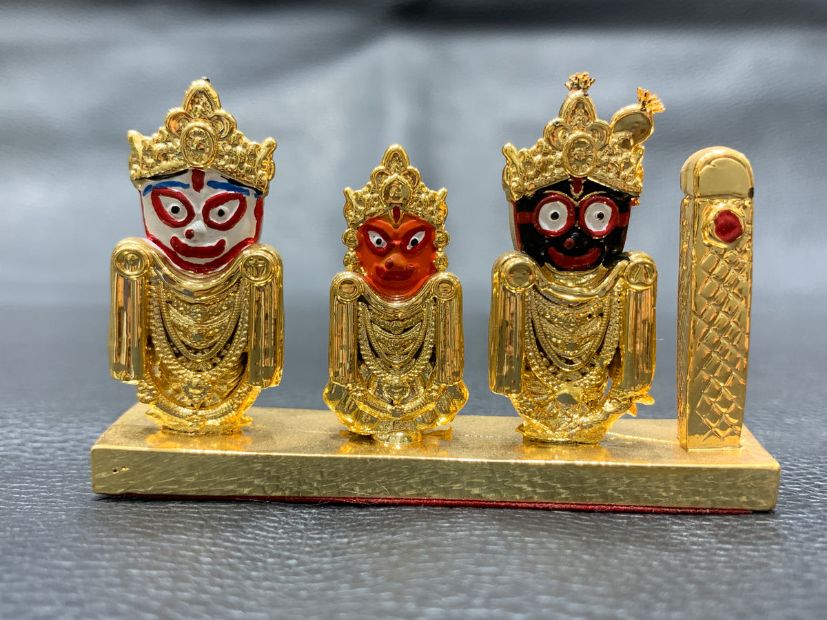 Jagannaath swami with gold polish resin material