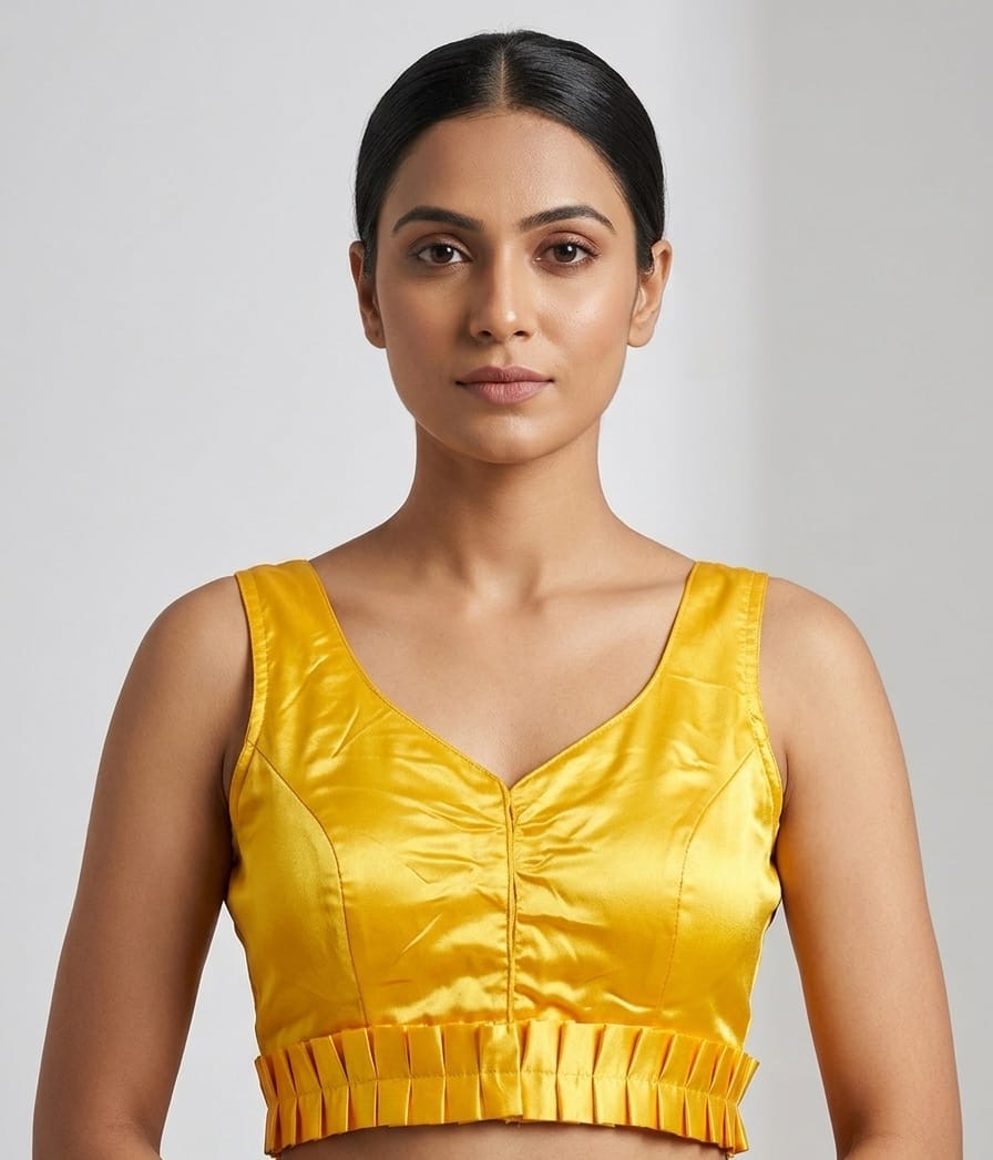 Fancy Blouse 👚 yellow colour with hands