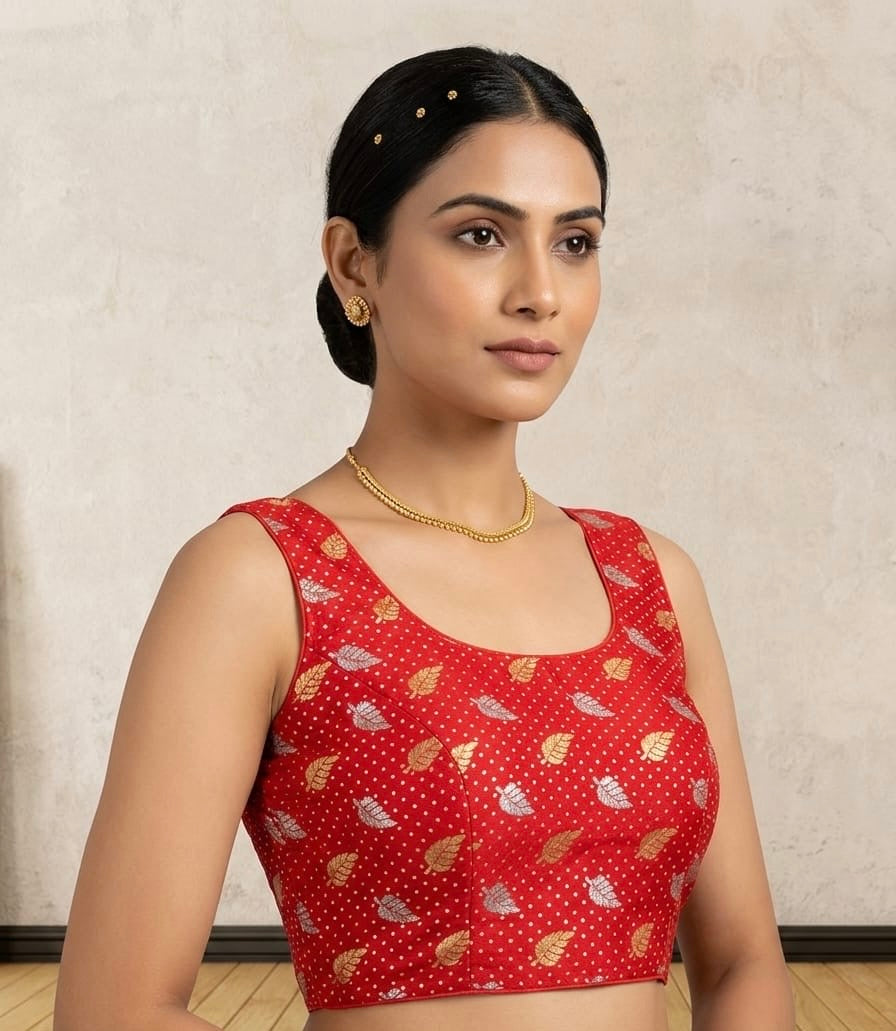 Golden silver lives printed Blouse 👚 with hands