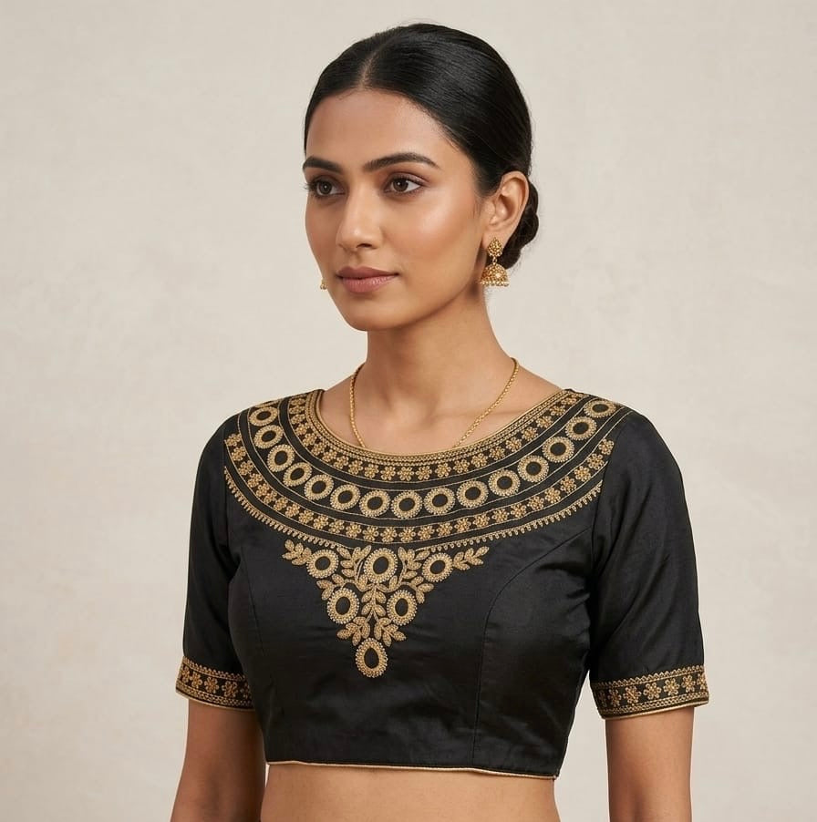 Neck embroidery work Blouse 👚 with hands